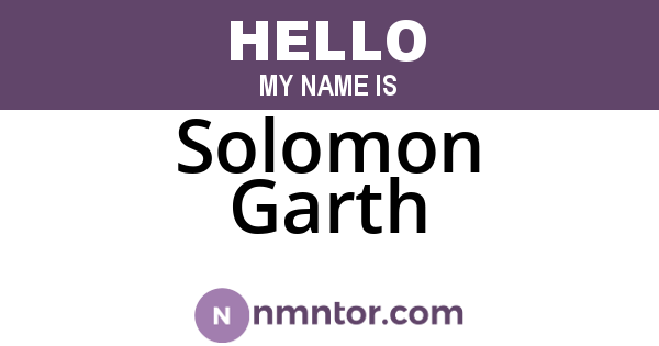 Solomon Garth