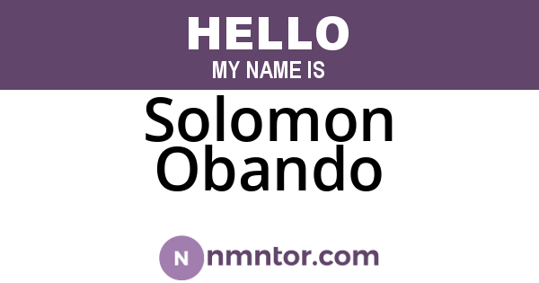 Solomon Obando