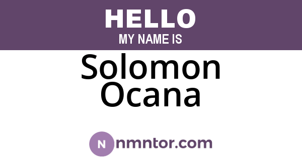 Solomon Ocana