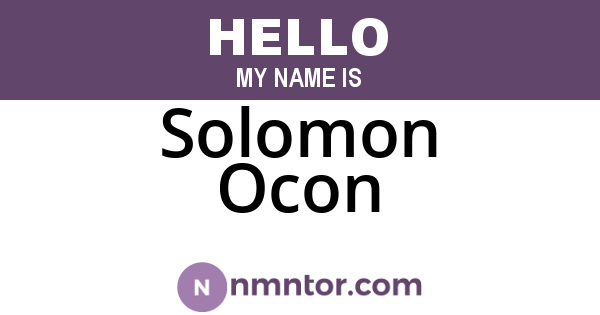 Solomon Ocon