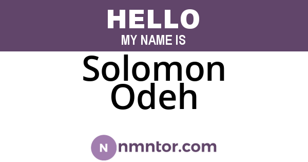 Solomon Odeh