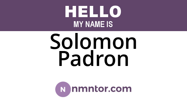 Solomon Padron