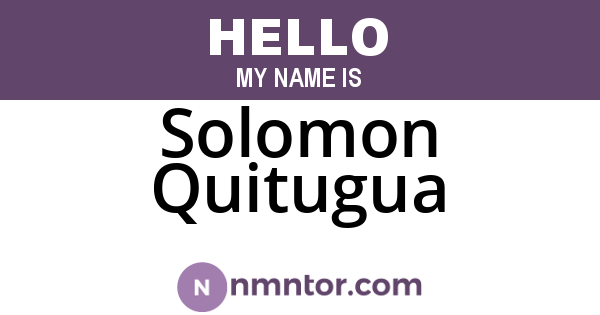 Solomon Quitugua