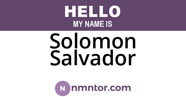 Solomon Salvador
