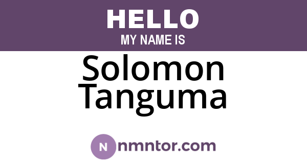 Solomon Tanguma
