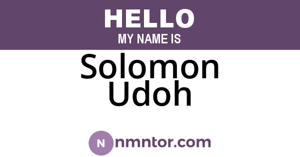 Solomon Udoh
