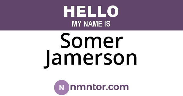 Somer Jamerson