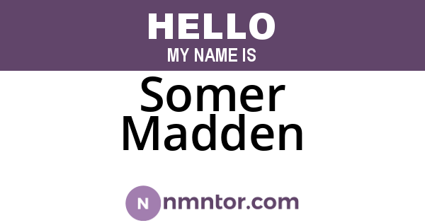 Somer Madden