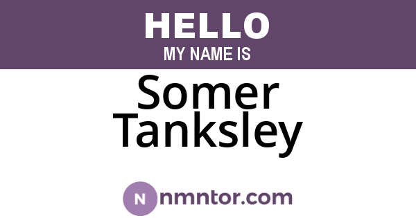 Somer Tanksley