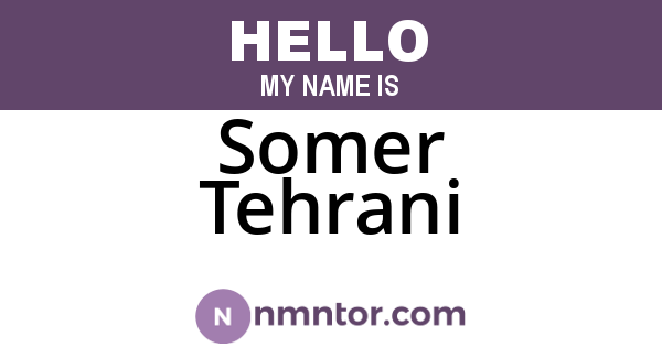 Somer Tehrani