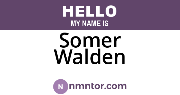 Somer Walden