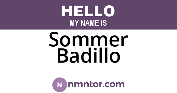 Sommer Badillo