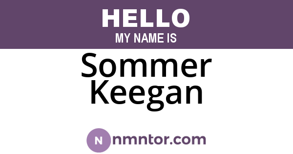Sommer Keegan