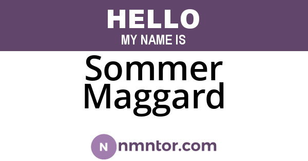Sommer Maggard