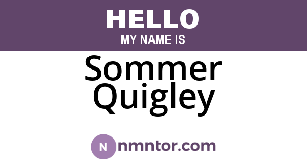 Sommer Quigley