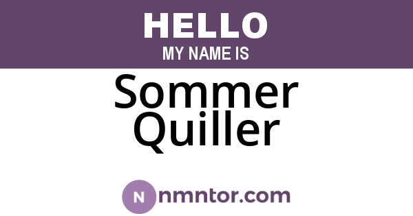 Sommer Quiller