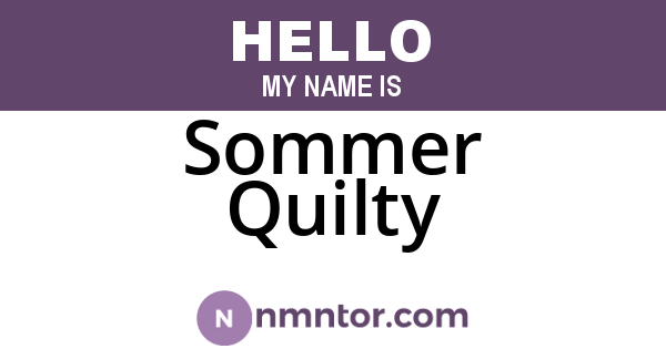 Sommer Quilty