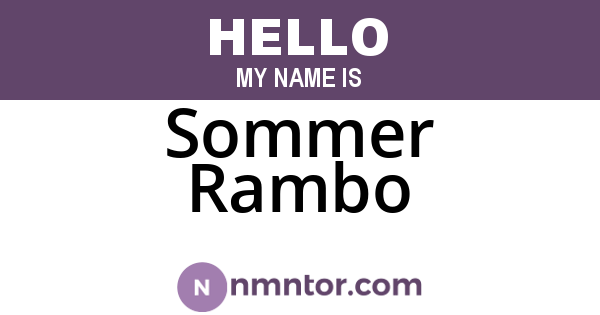 Sommer Rambo