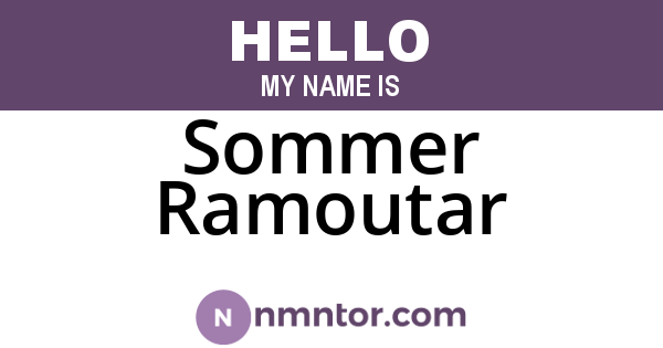 Sommer Ramoutar