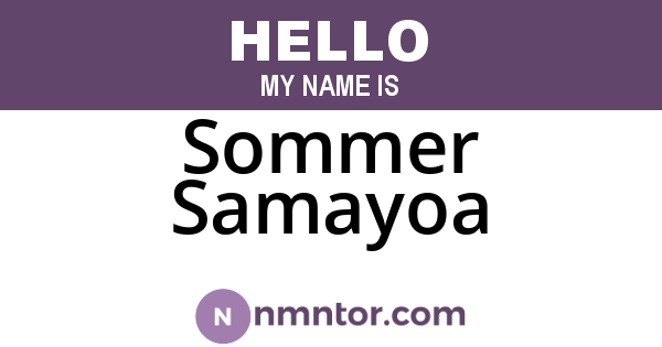 Sommer Samayoa