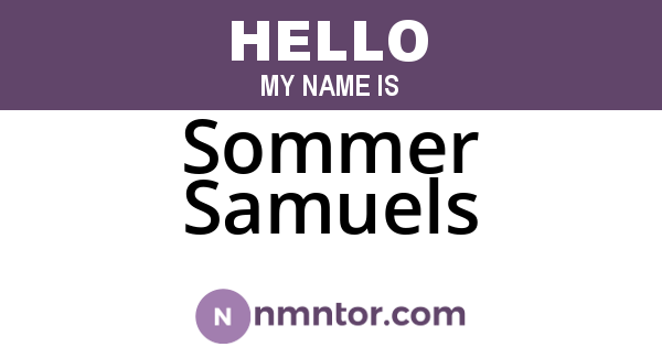 Sommer Samuels