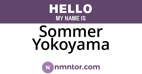 Sommer Yokoyama