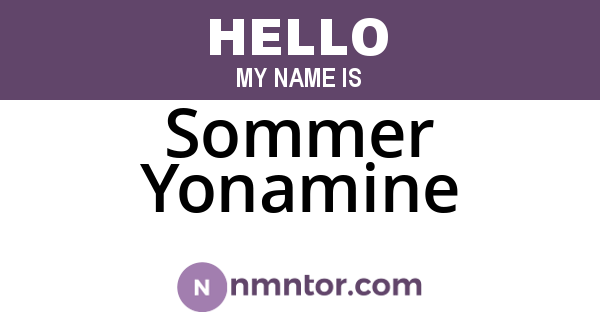 Sommer Yonamine