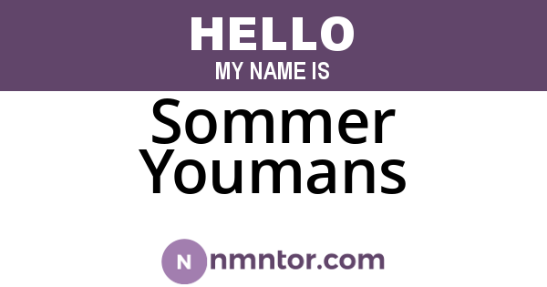 Sommer Youmans