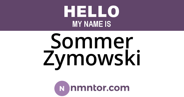 Sommer Zymowski