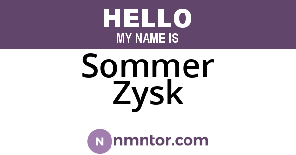 Sommer Zysk