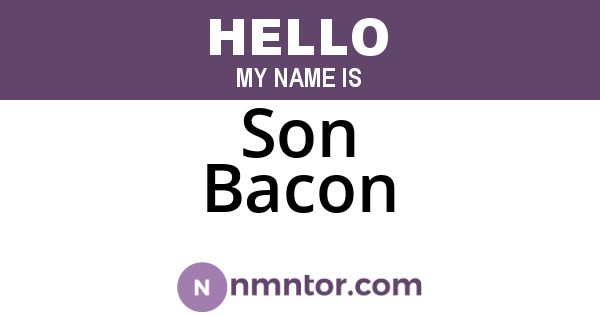 Son Bacon
