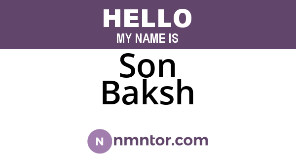 Son Baksh