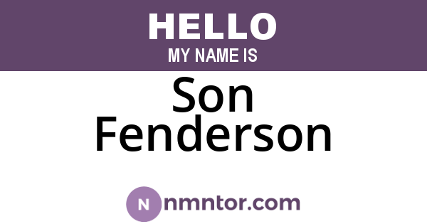 Son Fenderson