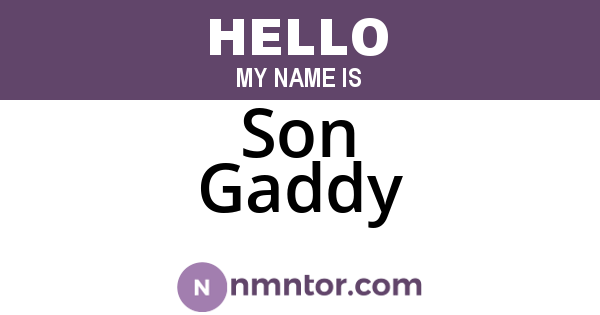 Son Gaddy