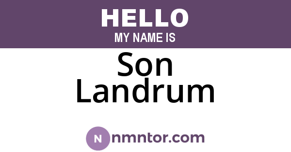 Son Landrum