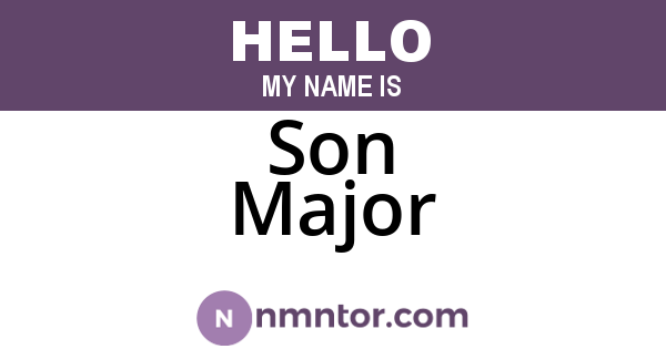 Son Major