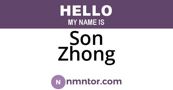 Son Zhong