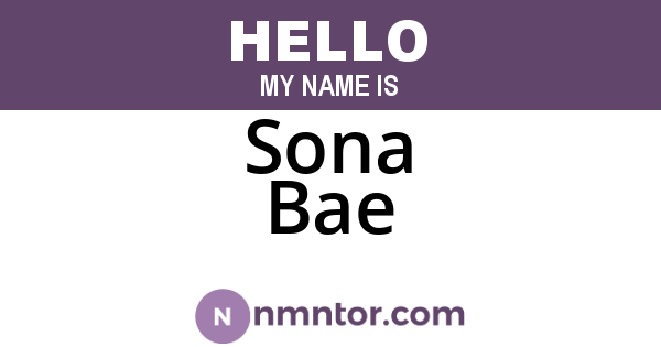 Sona Bae