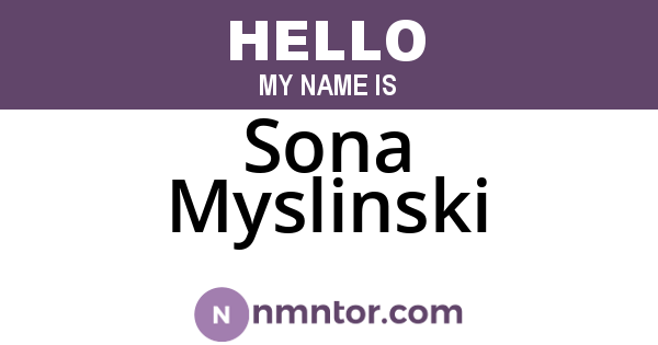 Sona Myslinski
