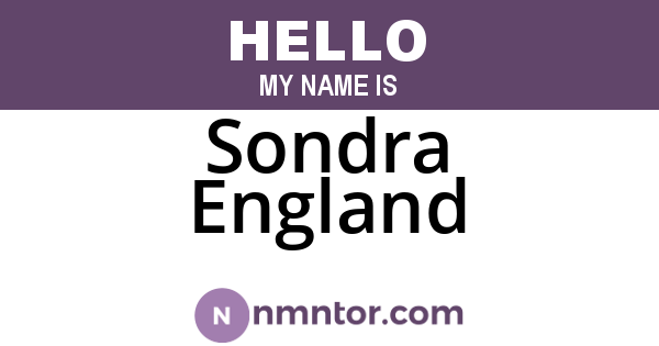 Sondra England
