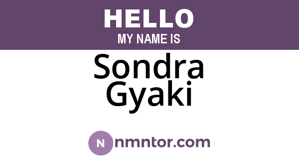 Sondra Gyaki