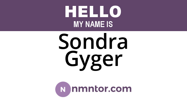 Sondra Gyger