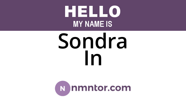 Sondra In