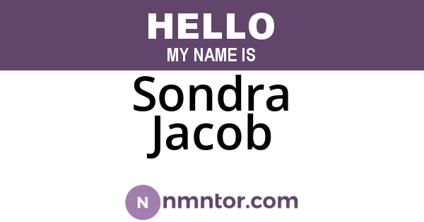 Sondra Jacob