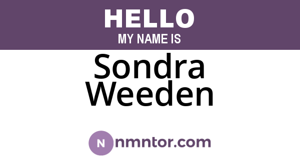 Sondra Weeden