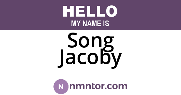 Song Jacoby