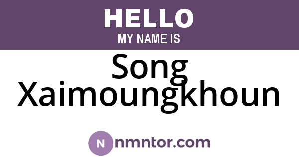 Song Xaimoungkhoun
