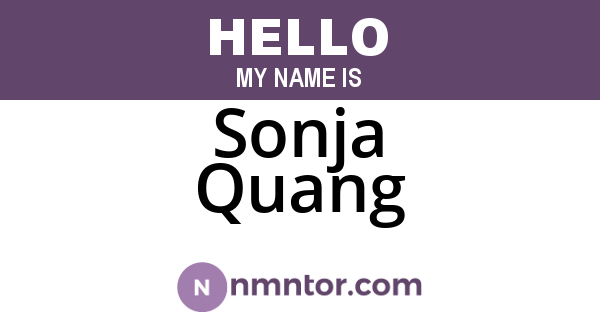 Sonja Quang