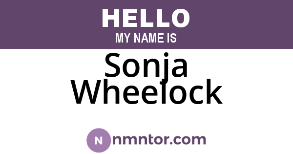 Sonja Wheelock