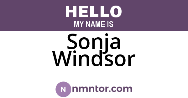 Sonja Windsor